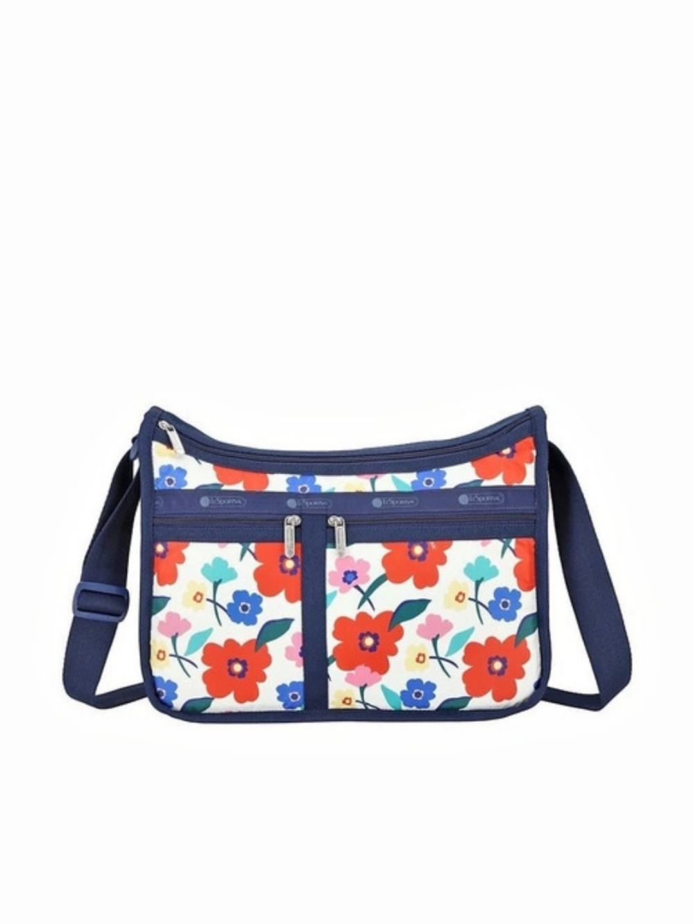 LeSportsac Deluxe Everyday Bag Floral Crossbody Pink & Black
